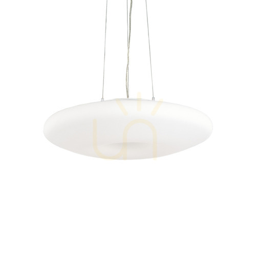 Prüfen Pendelleuchte Ideallux Glory SP5 D60 Weiß Glas E27 5-flammig 019741