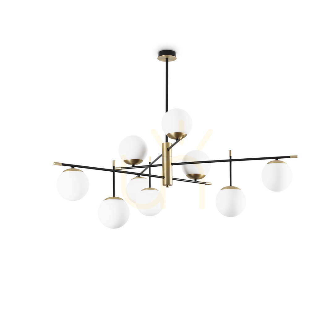 Prüfen Plafond Ideallux Gourmet PL9 Messing 9xE14 289489 Plafond Ideallux Gourmet PL9 Messing 9xE14 289489