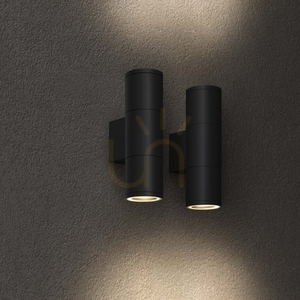 Außenwandleuchte Ideallux GUN AP2 BIG Aluminium silber E27 2-flammig IP54 033020 small 6