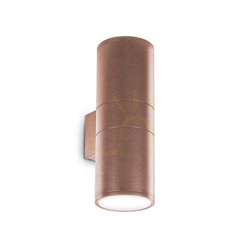 Prüfen Außenwandleuchte Ideallux GUN AP2 BIG Coffee Braun 2xE27 163611