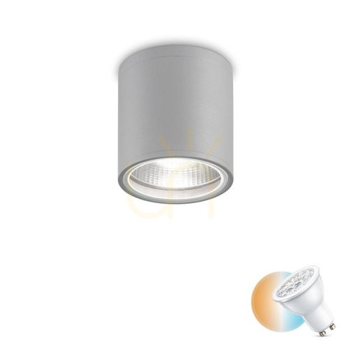 Prüfen Außen-Deckenleuchte Ideallux GUN PL1 GRIGIO grau GU10 163642