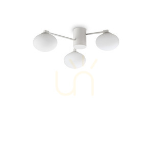 Plafond Ideallux Hermes PL3 D60 weiß Metall Glas G9 322667 small 0
