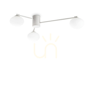 Plafond Ideallux Hermes PL3 D90 Bianco weiß 3xG9 322674 small 0