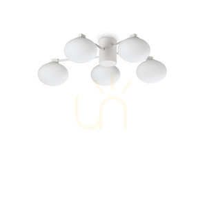 Plafond Ideallux Hermes PL5 D60 weiß 322698 0 Plafond Ideallux Hermes PL5 D60 weiß 322698 small 0