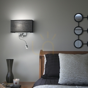 Wandleuchte Ideallux HOTEL AP2 All White weiß Stoff Metall E27 LED 215693 3 Wandleuchte Ideallux HOTEL AP2 All White weiß Stoff Metall E27 LED 215693 small 3