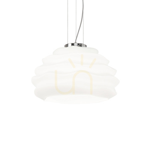 Prüfen Pendelleuchte Ideallux KARMA SP1 SMALL Weiß Glas E27 132389