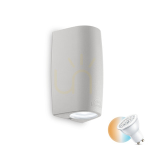 Außenwandleuchte Ideallux Keope AP2 grau 2xGU10 IP54 147796 small 0