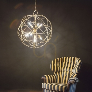 Pendelleuchte Ideallux KONSE SP7 Gold 80 cm Metall E27 156033 small 2