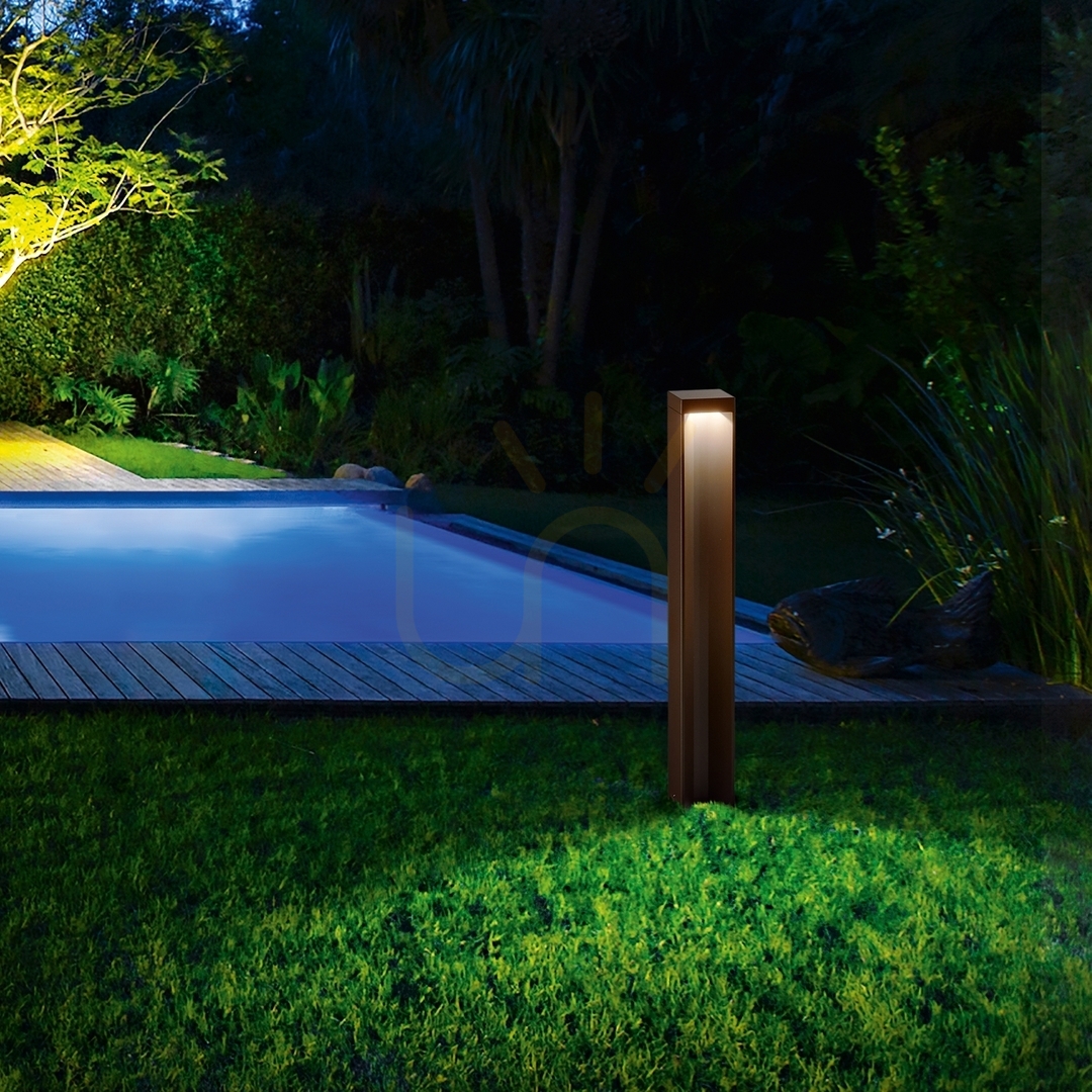 Aussicht Außenstehleuchte Ideallux KURT 65 cm weiß LED 4000K 11W Metall 294049 Außenstehleuchte Ideallux KURT 65 cm weiß LED 4000K 11W Metall 294049