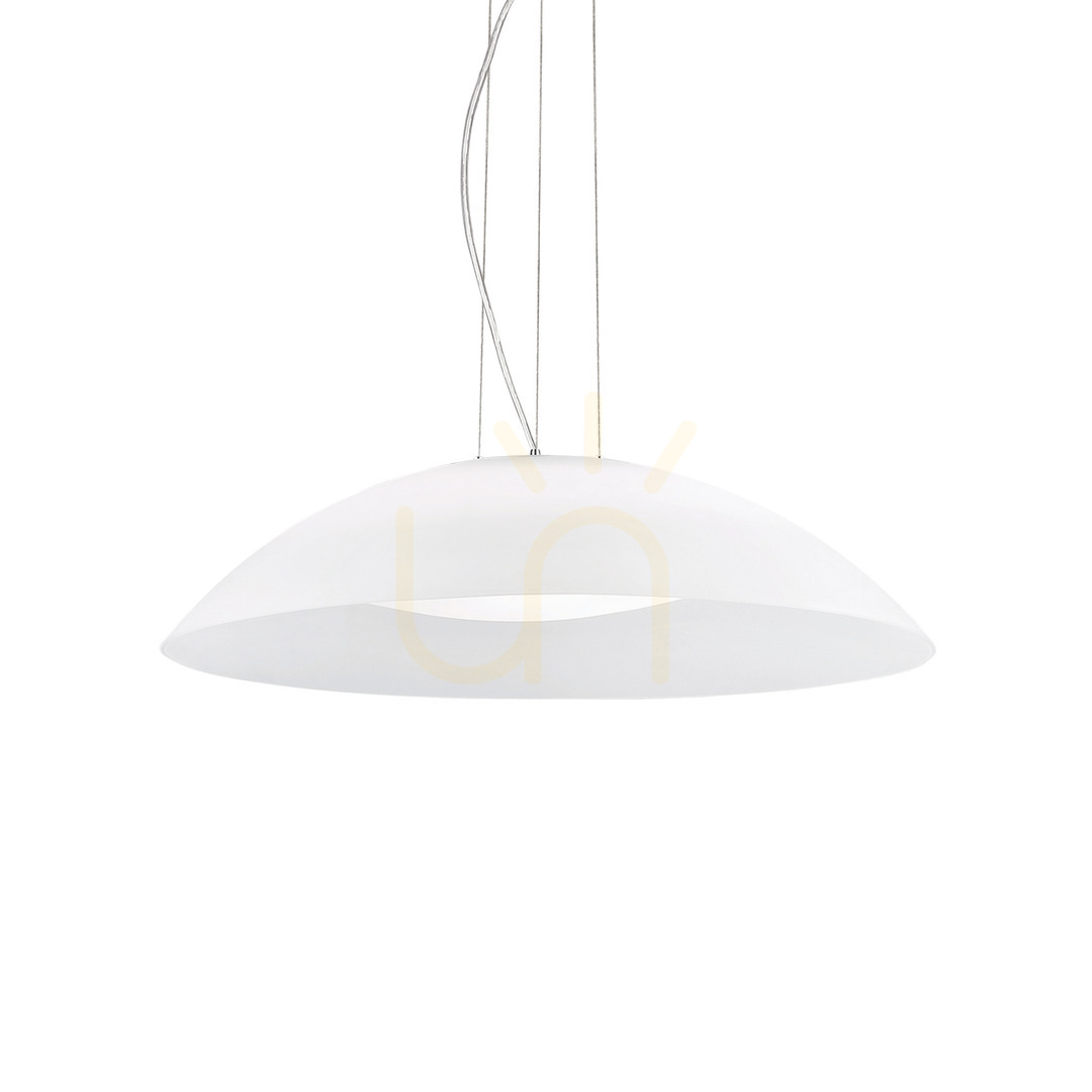 Prüfen Pendelleuchte Ideallux Lena SP3 D64 Weiß Glas E27 3-flammig 035727 Pendelleuchte Ideallux Lena SP3 D64 Weiß Glas E27 3-flammig 035727