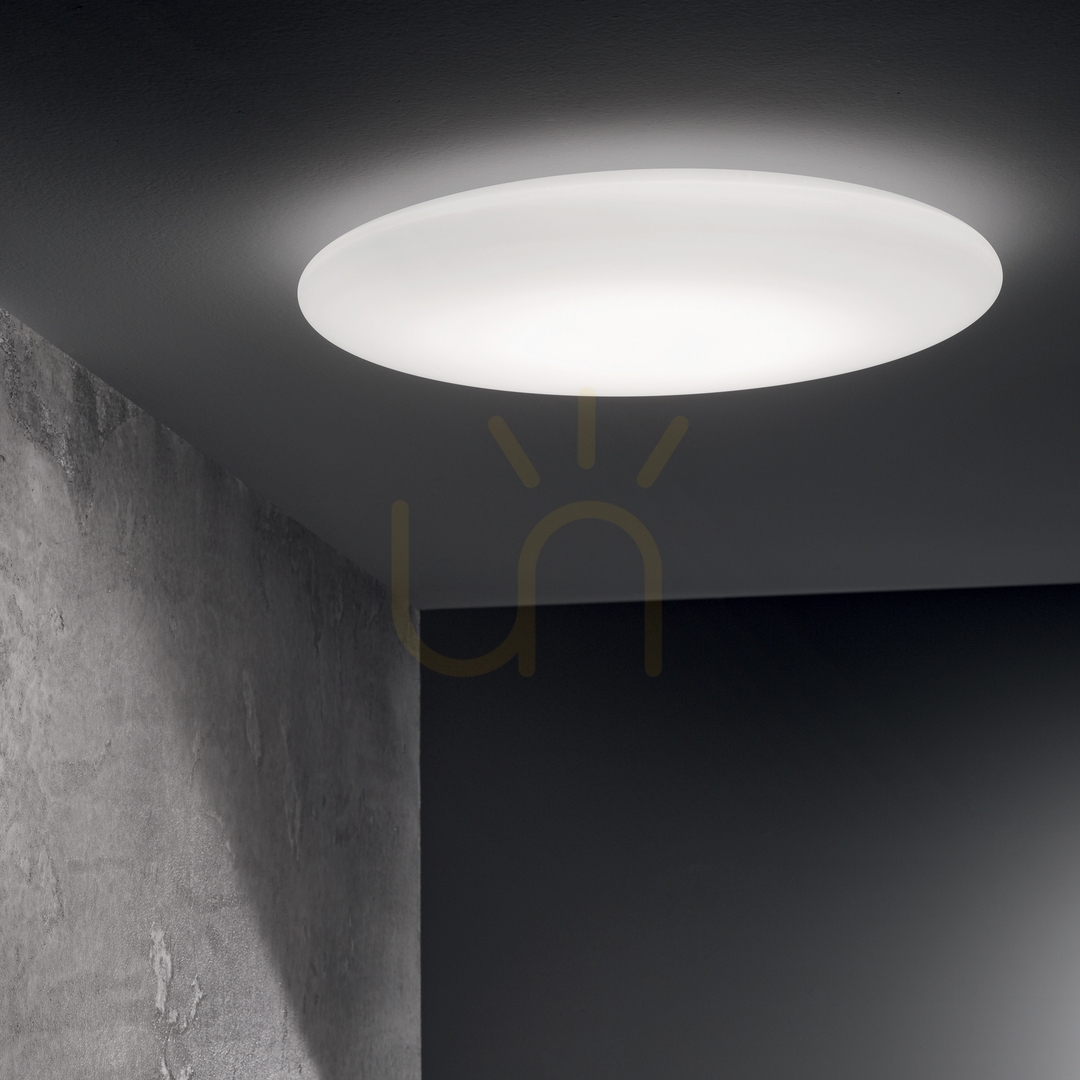 Aussicht Plafond Ideallux Level PL D58 LED 32W weiß Glas Metall 261188 Plafond Ideallux Level PL D58 LED 32W weiß Glas Metall 261188