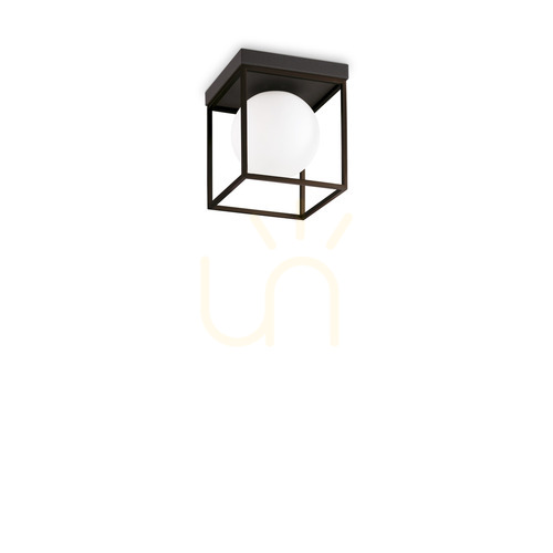 Prüfen Plafond Ideallux Lingotto PL1 Nero schwarz E14 327853