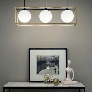 Pendelleuchte Ideallux Lingotto SP3 Nero schwarz 3-flammig Glas Metall 304144 small 1
