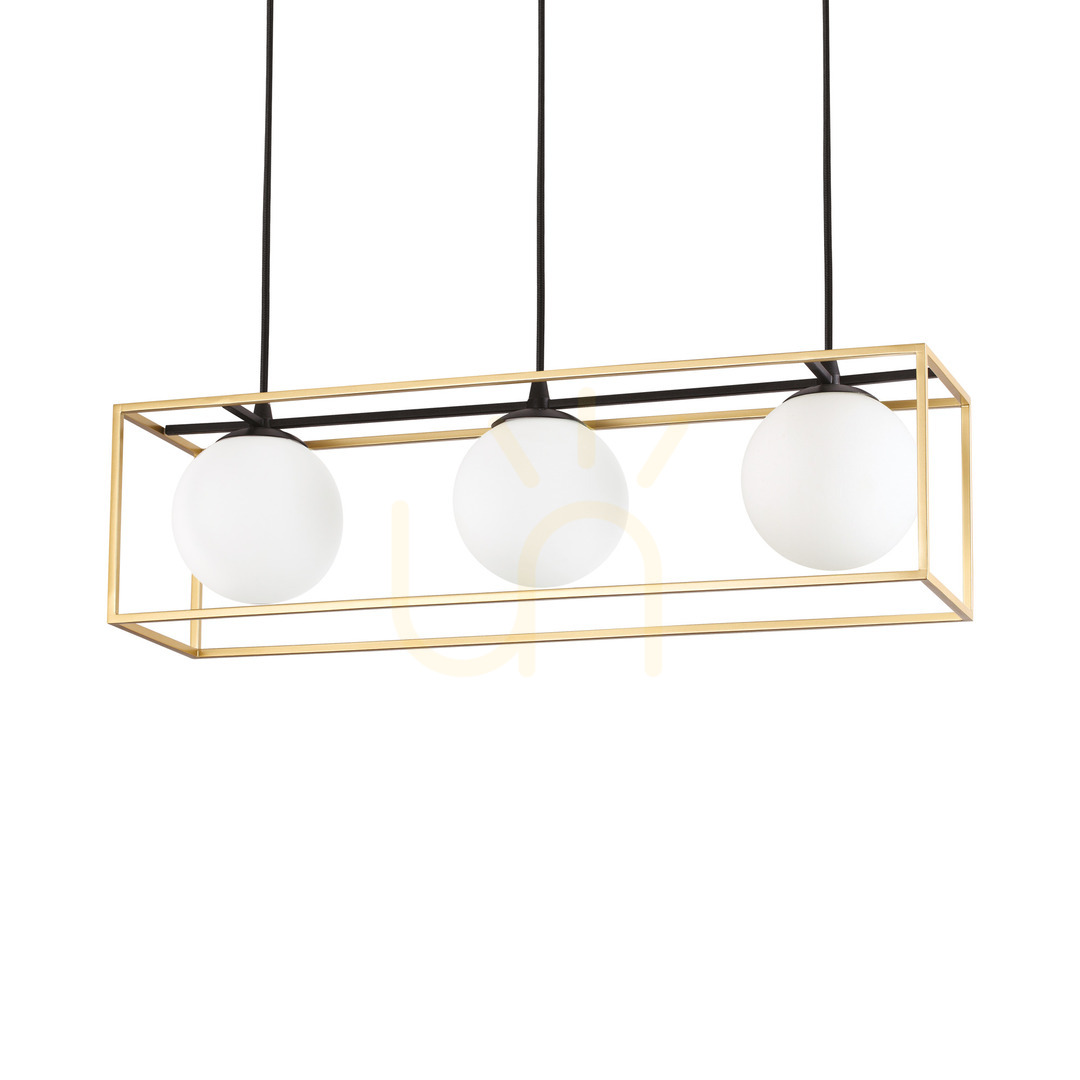 Prüfen Pendelleuchte Ideallux Lingotto SP3 Messing 3-flammig E14 198125 Pendelleuchte Ideallux Lingotto SP3 Messing 3-flammig E14 198125