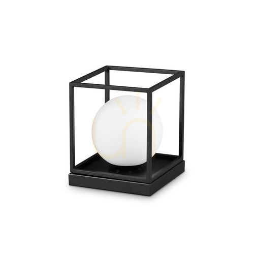 Prüfen Tischlampe Ideallux LINGOTTO TL1 BIG NERO schwarz E14 Metall Glas 327877
