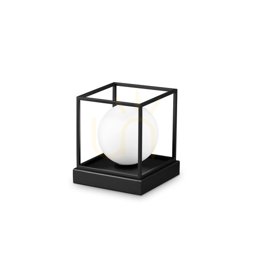 Prüfen Tischlampe Ideallux Lingotto TL1 Small schwarz G9 Metall Glas 304151