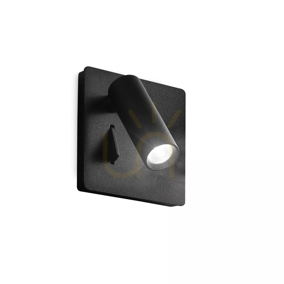 Aussicht Wandleuchte Ideallux LITE AP Nero schwarz LED 3W Metall 250113 Wandleuchte Ideallux LITE AP Nero schwarz LED 3W Metall 250113