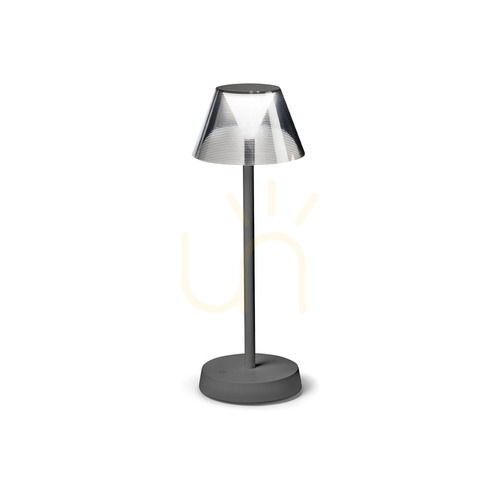 Prüfen Tischleuchte Ideallux Lolita TL Cool Grey LED 1,8W dimmbar grau 286730