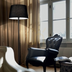 Stehlampe Ideallux London PT1 Nero schwarz Metall Stoff E27 110240 1 Stehlampe Ideallux London PT1 Nero schwarz Metall Stoff E27 110240 small 1
