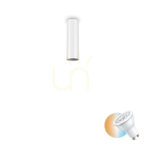 Prüfen Plafond Ideallux Look PL1 H20 Weiß Chrom GU10 233079