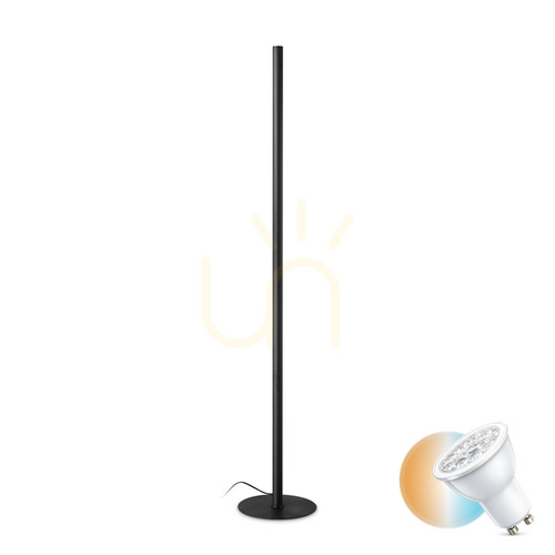 Prüfen Stehlampe Ideallux Look PT1 Nero LED 24W dimmbar schwarz 180 cm 304915