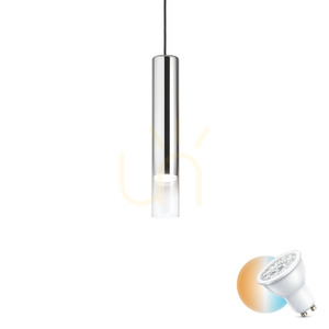 Pendelleuchte Ideallux Look SP1 D06 Transparent Chrom GU10 194806 0 Pendelleuchte Ideallux Look SP1 D06 Transparent Chrom GU10 194806 small 0
