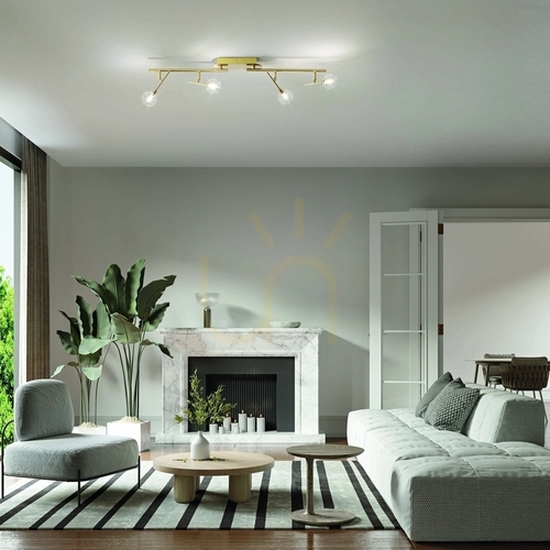 Prüfen Plafond Ideallux Maracas PL6 Messing 6-flammig G4 200361