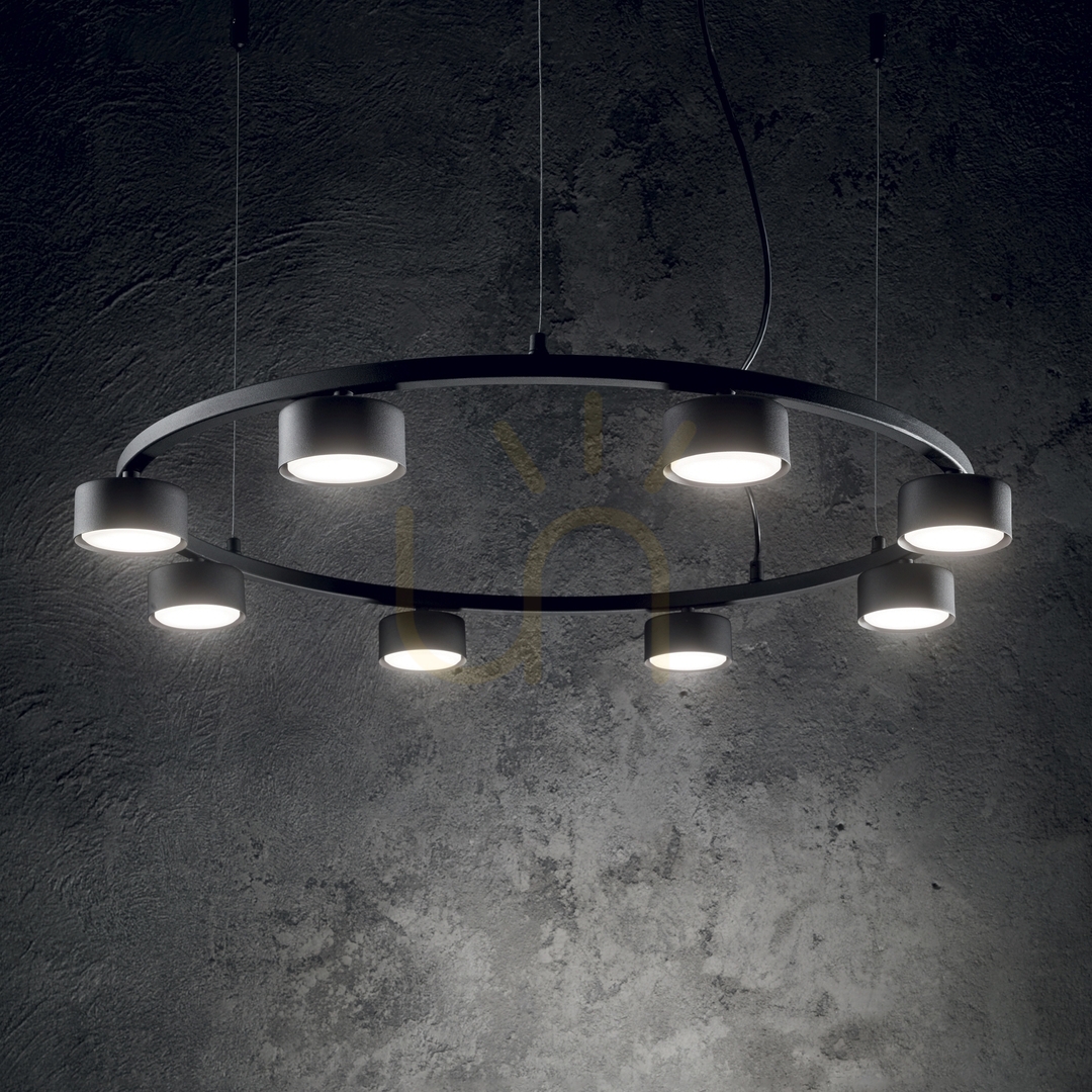 Aussicht Pendelleuchte Ideallux Minor Linear SP4 schwarz 4-flammig GX53 235455 Pendelleuchte Ideallux Minor Linear SP4 schwarz 4-flammig GX53 235455