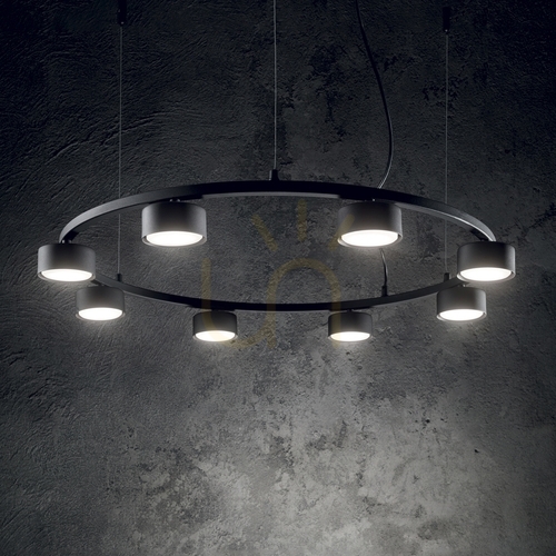 Prüfen Pendelleuchte Ideallux Minor Round SP5 schwarz 50 cm GX53 235516