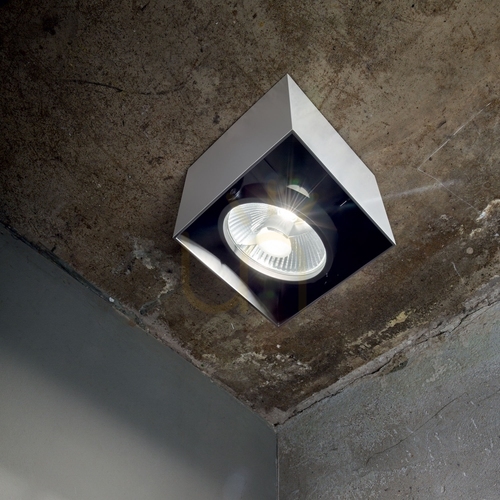 Prüfen Plafond Ideallux Mood PL1 D15 Square schwarz GU10 140933
