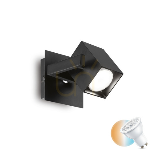 Prüfen Wandleuchte Ideallux Mouse AP1 Nero schwarz Metall GU10 073569