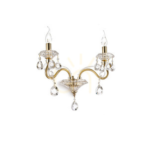 Wandleuchte Ideallux Negresco AP2 Gold Kristall Glas 2-flammig E14 087757 small 0