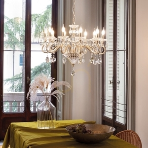 Pendelleuchte Ideallux Negresco SP10 Gold Kristall Glas 10-flammig 087771 small 2