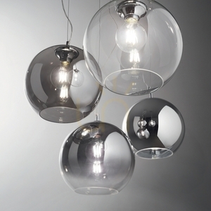 Pendelleuchte Ideallux Nemo SP1 D40 Fumé Glas Chrom E27 094229 small 3