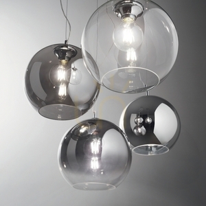 Pendelleuchte Ideallux Nemo SP1 D40 Fumé Glas Chrom E27 094229 small 4