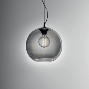 Pendelleuchte Ideallux Nemo SP1 D40 Fumé Glas Chrom E27 094229 small 5