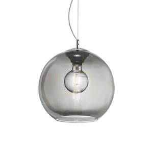 Pendelleuchte Ideallux Nemo SP1 D40 Fumé Glas Chrom E27 094229 small 0