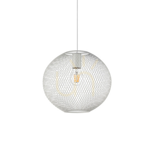 Prüfen Pendelleuchte Ideallux Net SP1 D29 BIANCO weiß E27 328102