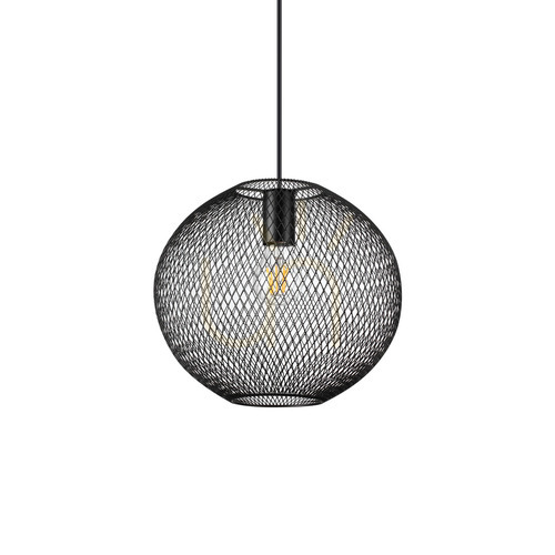 Prüfen Pendelleuchte Ideallux Net SP1 D29 Nero schwarz E27 313788