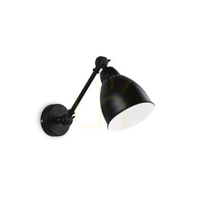 Wandleuchte Ideallux Newton AP1 Nero schwarz Metall E27 027852 small 0