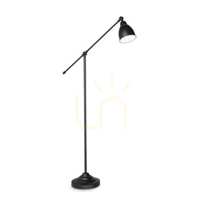 Stehlampe Ideallux Newton PT1 Nero schwarz Metall E27 150 cm 003528 small 0