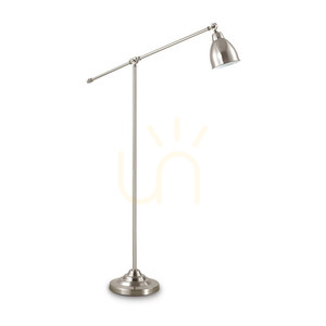 Stehlampe Ideallux Newton PT1 Nickel Metall E27 150 cm 015286 small 0