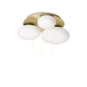 Plafond Ideallux NINFEA PL3 Ottone Messing 3-flammig GX53 293660 0 Plafond Ideallux NINFEA PL3 Ottone Messing 3-flammig GX53 293660 small 0