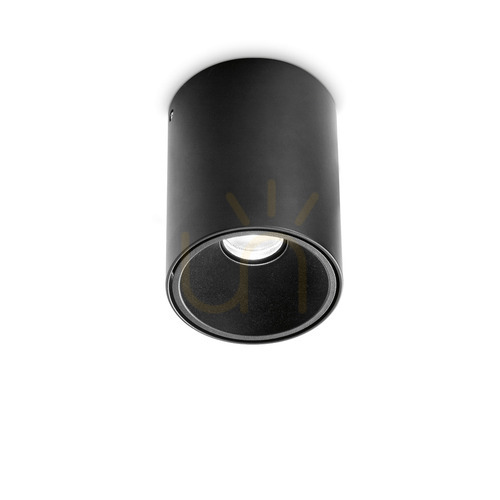Prüfen Plafond Ideallux Nitro Round D09 schwarz LED 15W 3000K 205984