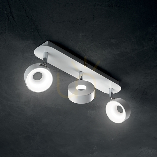 Prüfen Plafond Ideallux OBY PL3 weiß LED 18W 37 cm 196701