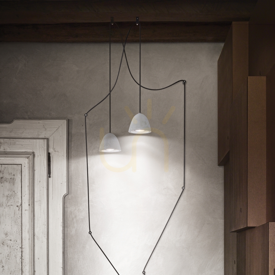 Aussicht Pendelleuchte Ideallux OIL SP1 grau Beton GU10 110462 Pendelleuchte Ideallux OIL SP1 grau Beton GU10 110462