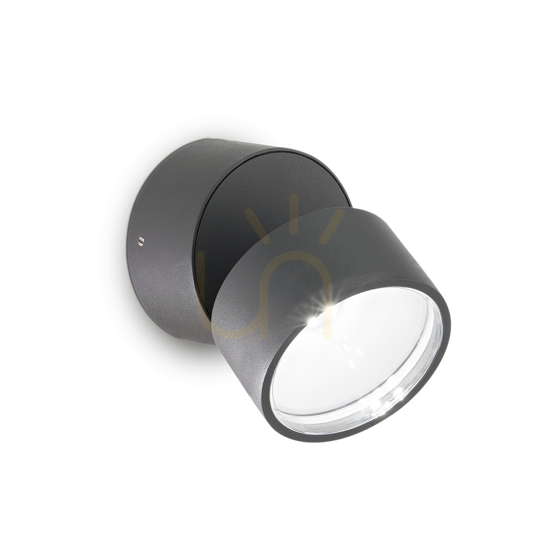 Prüfen Außenwandleuchte Ideallux OMEGA Round anthrazit LED 7W 4000K 285467 Außenwandleuchte Ideallux OMEGA Round anthrazit LED 7W 4000K 285467