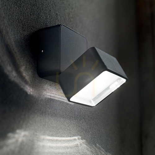 Prüfen Außenwandleuchte Ideallux OMEGA Square anthrazit LED 4000K 7W 285511