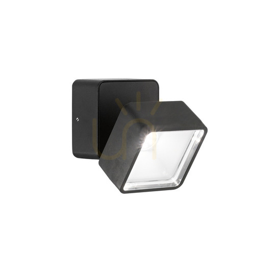 Prüfen Außenwandleuchte Ideallux OMEGA SQUARE AP Nero schwarz LED 4000K 7W 285535