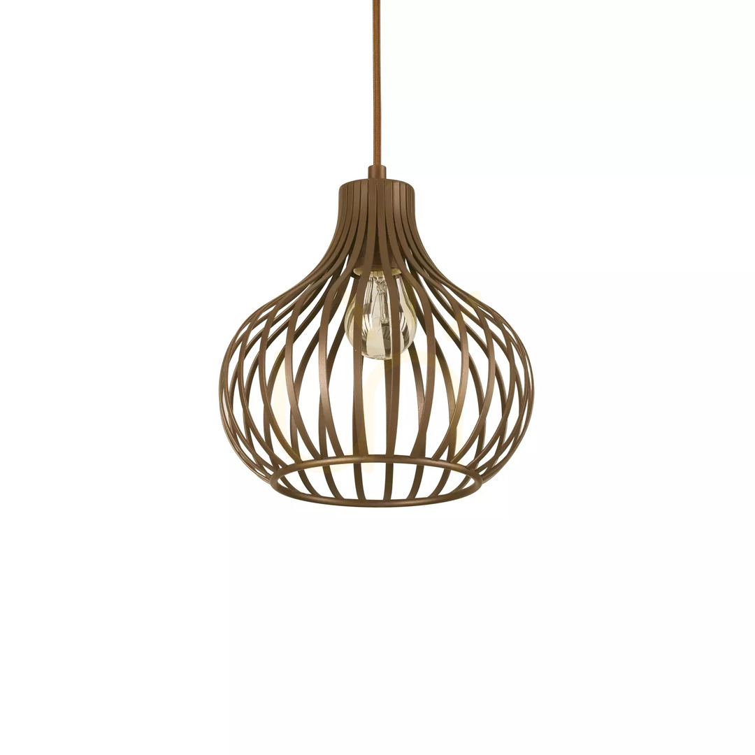 Aussicht Pendelleuchte Ideallux ONION SP1 D23 Braun Metall E27 205281 Pendelleuchte Ideallux ONION SP1 D23 Braun Metall E27 205281